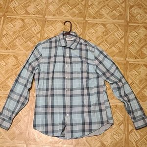 Express Long Sleeve Green Casual Soft Wash Shirt